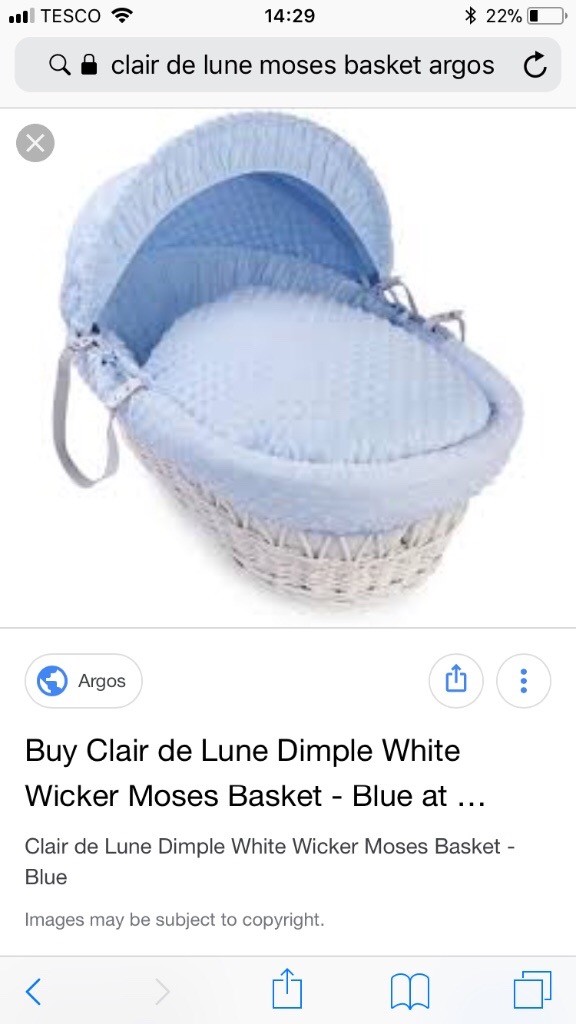 tesco dolls moses basket